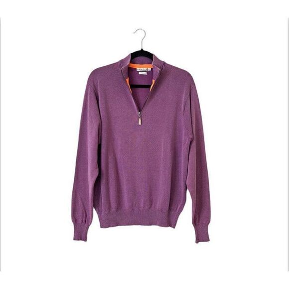 Peter Millar Quarter Zip Pullover Sweater Size Medium - Picture 1 of 9